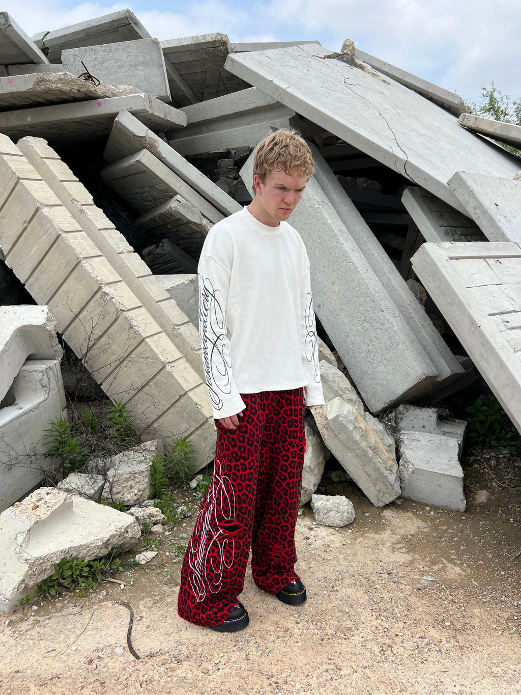 "signature" sweats red cheetah