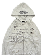"the end" zip up grey