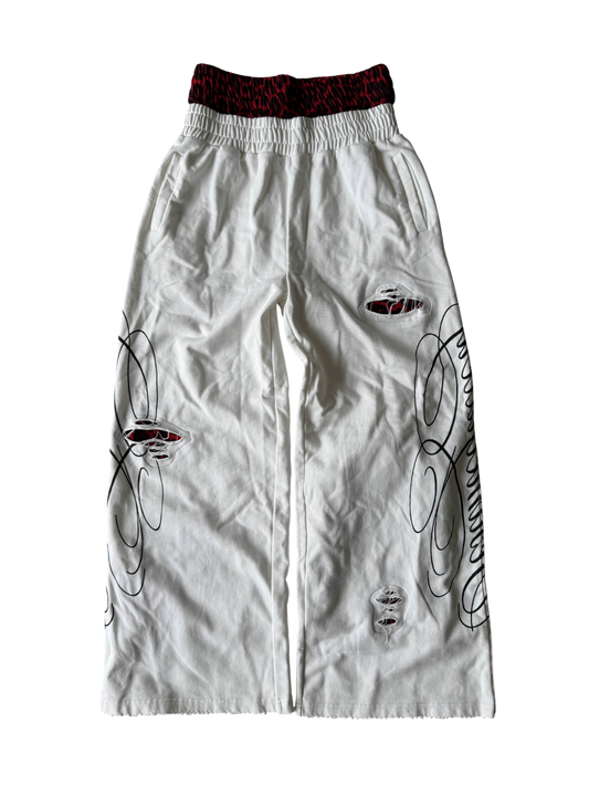 "signature" sweats white
