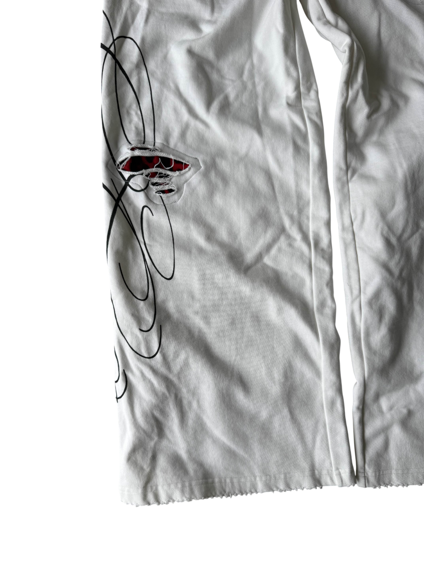 "signature" sweats white