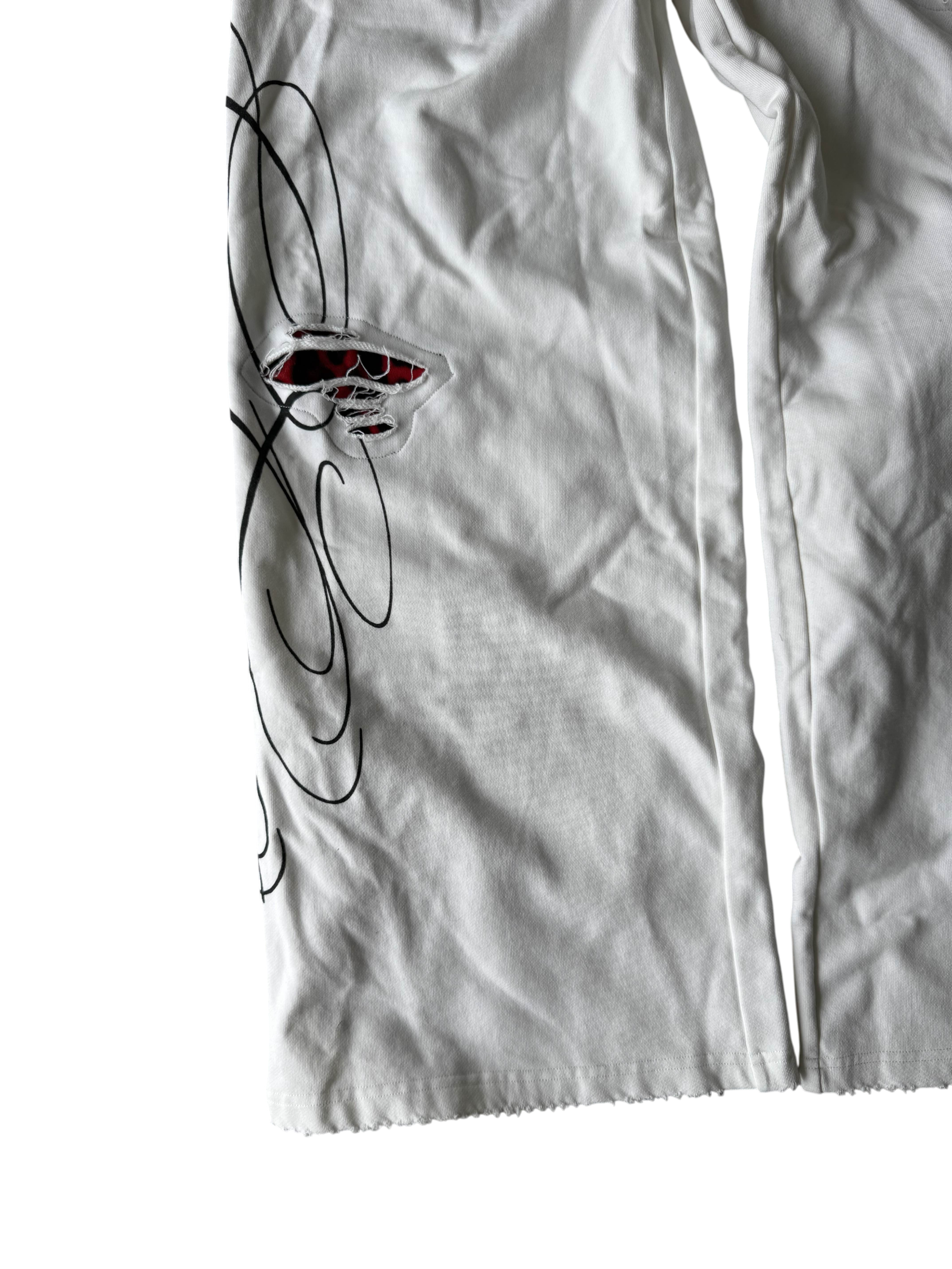 "signature" sweats white